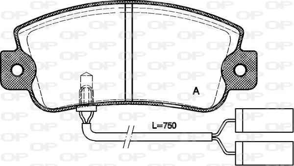 Unipart GBP790 - Комплект спирачно феродо, дискови спирачки vvparts.bg