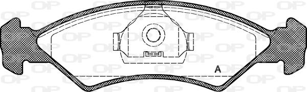 Open Parts BPA0168.00 - Комплект спирачно феродо, дискови спирачки vvparts.bg