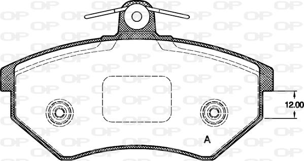 Open Parts BPA0134.50 - Комплект спирачно феродо, дискови спирачки vvparts.bg