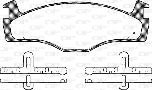 Open Parts BPA0171.00 - Комплект спирачно феродо, дискови спирачки vvparts.bg