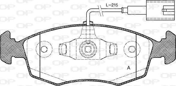 Open Parts BPA0172.52 - Комплект спирачно феродо, дискови спирачки vvparts.bg