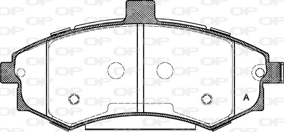 Open Parts BPA0893.02 - Комплект спирачно феродо, дискови спирачки vvparts.bg