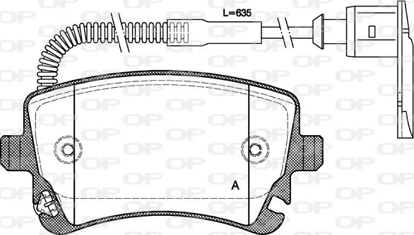 Open Parts BPA0897.02 - Комплект спирачно феродо, дискови спирачки vvparts.bg