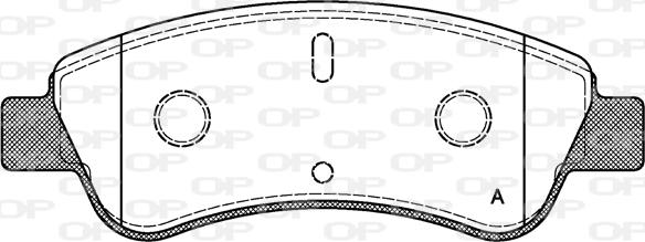 Open Parts BPA0840.10 - Комплект спирачно феродо, дискови спирачки vvparts.bg