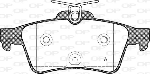 Open Parts BPA0842.40 - Комплект спирачно феродо, дискови спирачки vvparts.bg