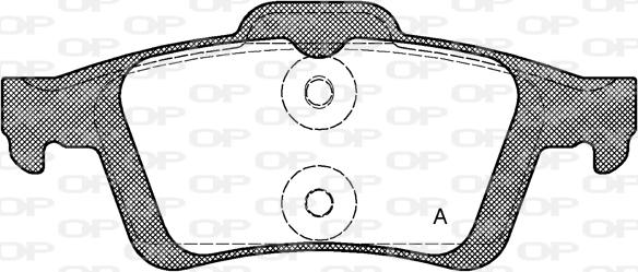 Open Parts BPA0842.30 - Комплект спирачно феродо, дискови спирачки vvparts.bg