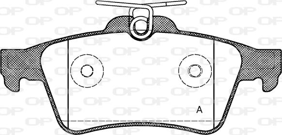 Open Parts BPA0842.20 - Комплект спирачно феродо, дискови спирачки vvparts.bg