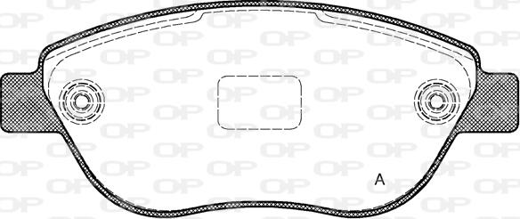 Open Parts BPA0859.10 - Комплект спирачно феродо, дискови спирачки vvparts.bg