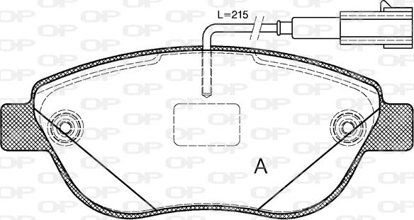 Open Parts BPA0859.12 - Комплект спирачно феродо, дискови спирачки vvparts.bg