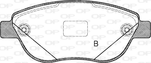 Open Parts BPA0859.12 - Комплект спирачно феродо, дискови спирачки vvparts.bg