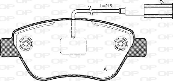 Open Parts BPA0858.11 - Комплект спирачно феродо, дискови спирачки vvparts.bg