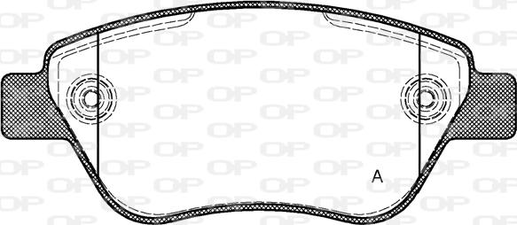 Open Parts BPA0858.30 - Комплект спирачно феродо, дискови спирачки vvparts.bg