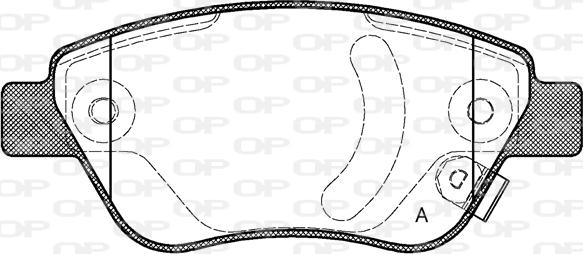 Open Parts BPA0858.31 - Комплект спирачно феродо, дискови спирачки vvparts.bg