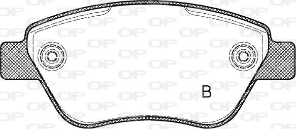 Open Parts BPA0858.32 - Комплект спирачно феродо, дискови спирачки vvparts.bg