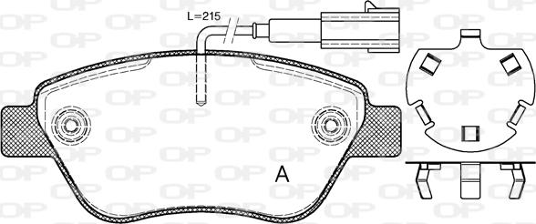 Open Parts BPA0858.32 - Комплект спирачно феродо, дискови спирачки vvparts.bg