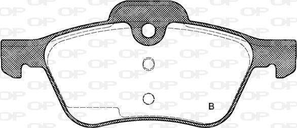 Open Parts BPA0864.00 - Комплект спирачно феродо, дискови спирачки vvparts.bg