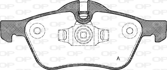 Open Parts BPA0864.00 - Комплект спирачно феродо, дискови спирачки vvparts.bg