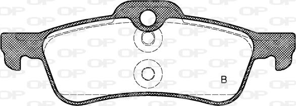 Open Parts BPA0862.12 - Комплект спирачно феродо, дискови спирачки vvparts.bg