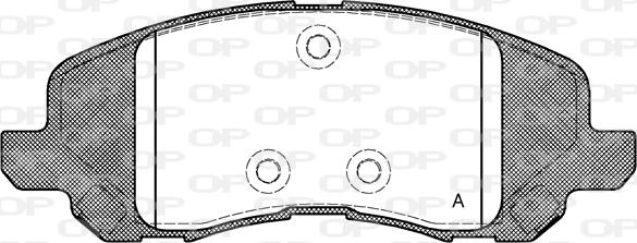 Open Parts BPA0804.20 - Комплект спирачно феродо, дискови спирачки vvparts.bg