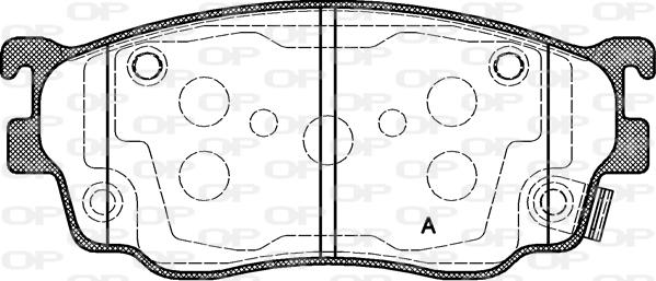 Open Parts BPA0800.12 - Комплект спирачно феродо, дискови спирачки vvparts.bg