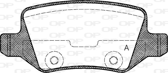 Open Parts BPA0818.00 - Комплект спирачно феродо, дискови спирачки vvparts.bg