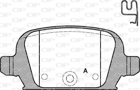 Open Parts BPA0835.02 - Комплект спирачно феродо, дискови спирачки vvparts.bg