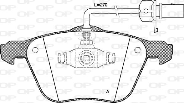 Open Parts BPA0836.02 - Комплект спирачно феродо, дискови спирачки vvparts.bg