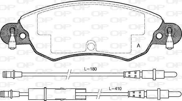 Open Parts BPA0829.04 - Комплект спирачно феродо, дискови спирачки vvparts.bg