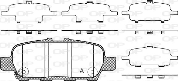 Open Parts BPA0876.41 - Комплект спирачно феродо, дискови спирачки vvparts.bg