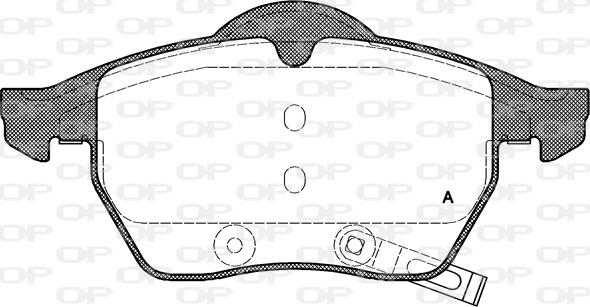 Open Parts BPA0390.32 - Комплект спирачно феродо, дискови спирачки vvparts.bg