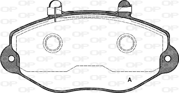 Open Parts BPA0392.02 - Комплект спирачно феродо, дискови спирачки vvparts.bg