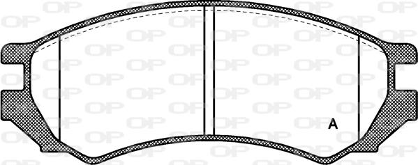 Open Parts BPA0344.00 - Комплект спирачно феродо, дискови спирачки vvparts.bg