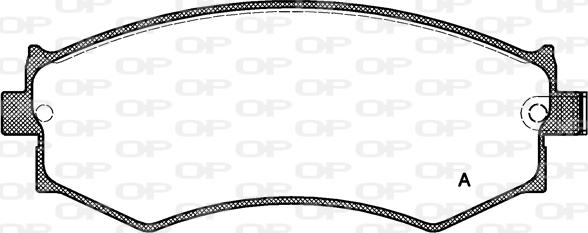 Open Parts BPA0350.04 - Комплект спирачно феродо, дискови спирачки vvparts.bg