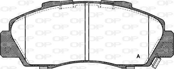 Open Parts BPA0351.32 - Комплект спирачно феродо, дискови спирачки vvparts.bg