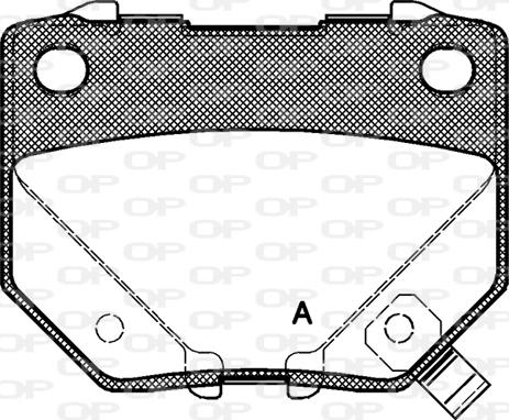 Open Parts BPA0365.21 - Комплект спирачно феродо, дискови спирачки vvparts.bg