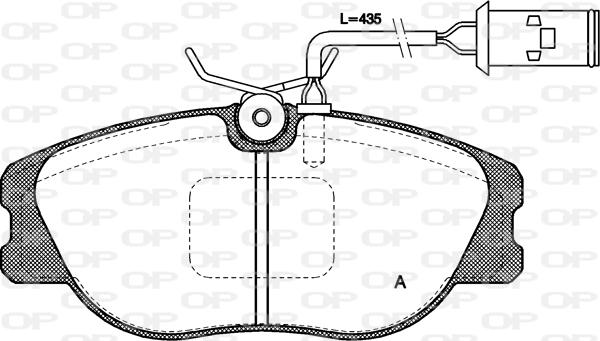 Open Parts BPA0305.02 - Комплект спирачно феродо, дискови спирачки vvparts.bg