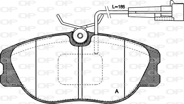 Open Parts BPA0305.12 - Комплект спирачно феродо, дискови спирачки vvparts.bg