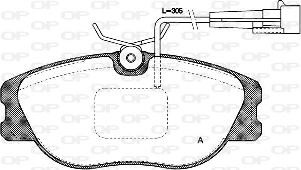 Open Parts BPA0305.31 - Комплект спирачно феродо, дискови спирачки vvparts.bg