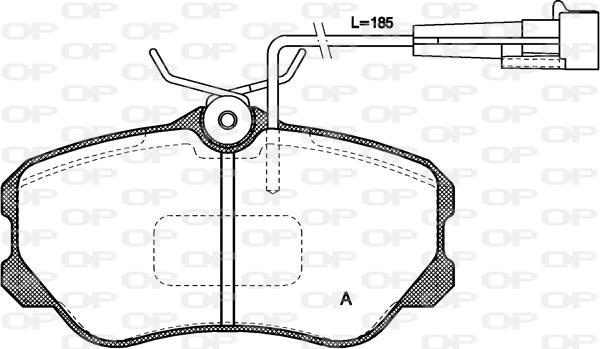 Open Parts BPA0303.02 - Комплект спирачно феродо, дискови спирачки vvparts.bg