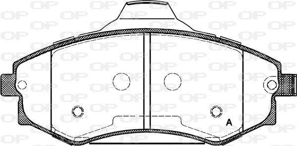 Open Parts BPA0318.03 - Комплект спирачно феродо, дискови спирачки vvparts.bg