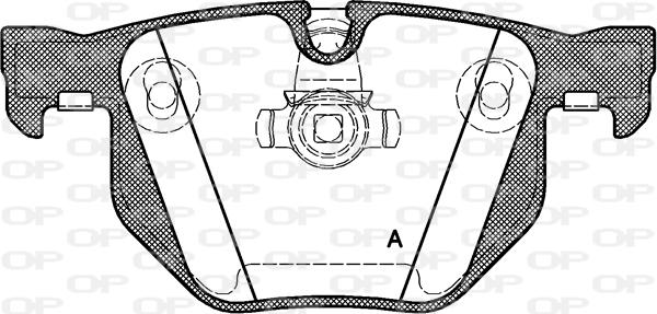 Open Parts BPA0381.60 - Комплект спирачно феродо, дискови спирачки vvparts.bg