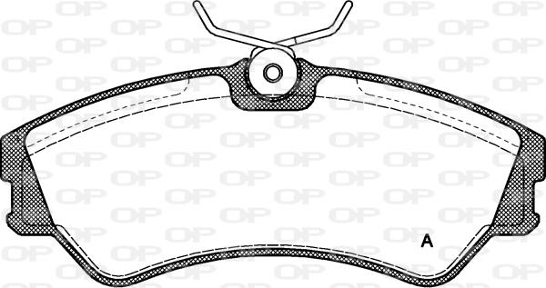 Open Parts BPA0383.00 - Комплект спирачно феродо, дискови спирачки vvparts.bg