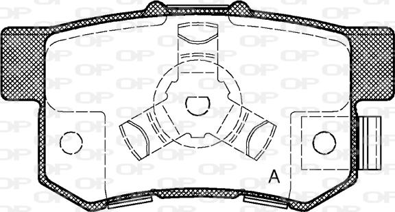 Open Parts BPA0325.04 - Комплект спирачно феродо, дискови спирачки vvparts.bg