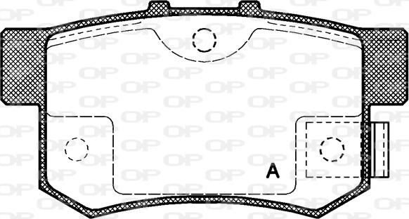 Open Parts BPA0325.02 - Комплект спирачно феродо, дискови спирачки vvparts.bg