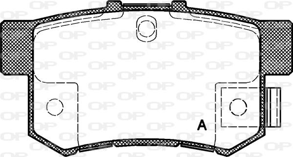 Open Parts BPA0325.22 - Комплект спирачно феродо, дискови спирачки vvparts.bg