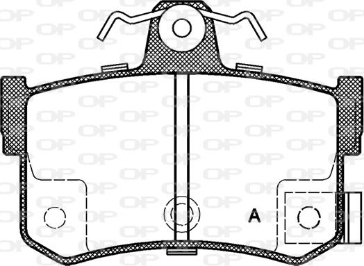 Open Parts BPA0251.12 - Комплект спирачно феродо, дискови спирачки vvparts.bg