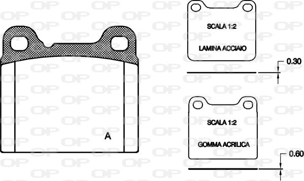 Open Parts BPA0257.20 - Комплект спирачно феродо, дискови спирачки vvparts.bg