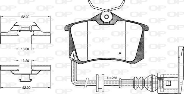 Open Parts BPA0263.41 - Комплект спирачно феродо, дискови спирачки vvparts.bg