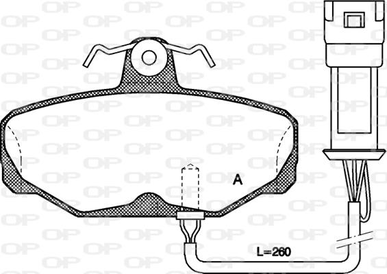 Open Parts BPA0205.02 - Комплект спирачно феродо, дискови спирачки vvparts.bg