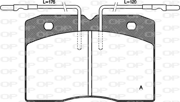 Open Parts BPA0211.04 - Комплект спирачно феродо, дискови спирачки vvparts.bg